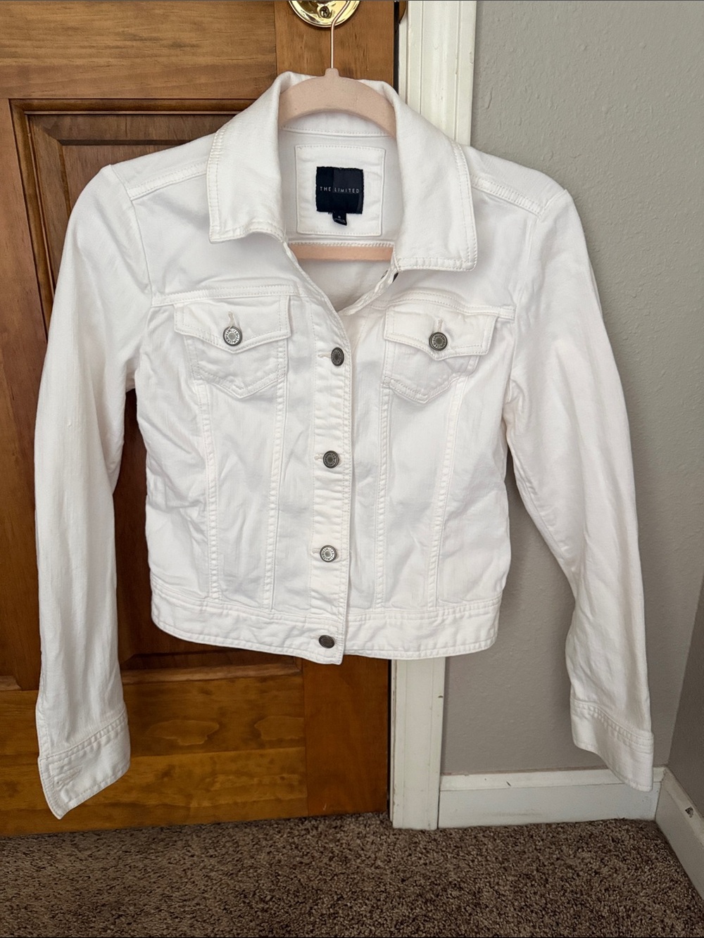 The Limited White Denim Jean Jacket